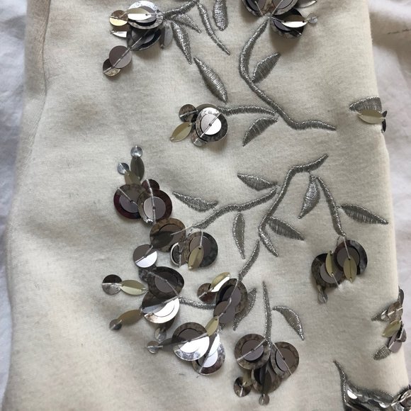 Rebecca Taylor Gray and Cream Embroidered Sweater - Picture 2 of 5